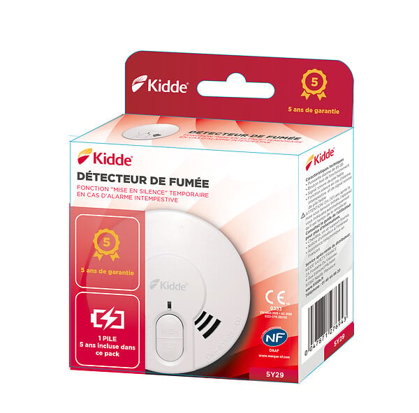 KIDDE - Détecteur de fumée 5Y29 pile L - Kidde - large