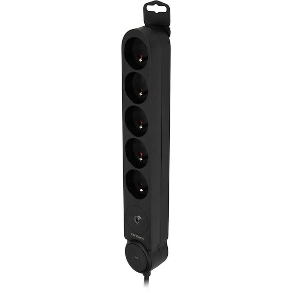 ZENITECH - Bloc multiprise parafoudre 5x16A + interrupteur - Noir - Zenitech - large