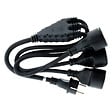 ZENITECH - Prolongateur à triple tête pour chantier HO7RN-F 16A 3G1,5mm² - Noir 1m - Zenitech - vignette