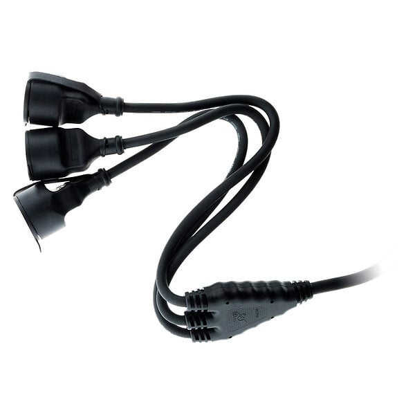 ZENITECH - Prolongateur à triple tête pour chantier HO7RN-F 16A 3G1,5mm² - Noir 1m - Zenitech - large