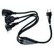 ZENITECH - Prolongateur à triple tête pour chantier HO7RN-F 16A 3G1,5mm² - Noir 1m - Zenitech - vignette