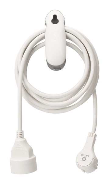 WATTANDCO - Rallonge 3m avec pince - blanc - Watt and Co - large