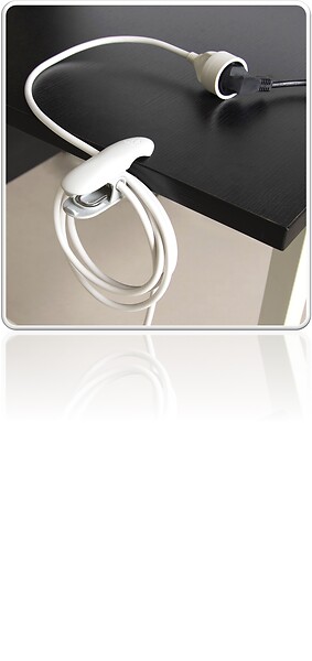 WATTANDCO - Rallonge 3m avec pince - blanc - Watt and Co - large