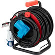 PROTEC - Enrouleur Schuko/CEE P17 20m - Noir/Bleu - Protec - vignette