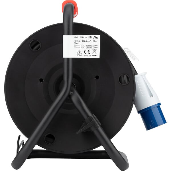 PROTEC - Enrouleur Schuko/CEE P17 20m - Noir/Bleu - Protec - large