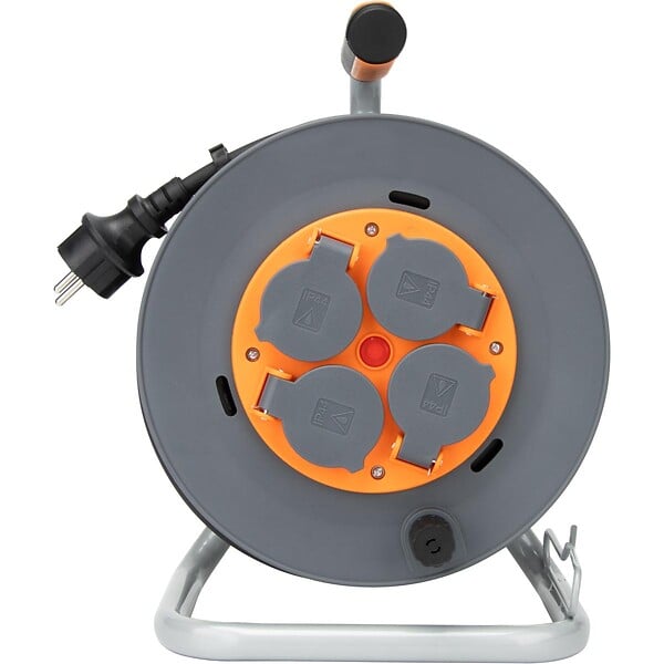 ZENITECH - Enrouleur de chantier IP44 4 prises 16A 3G1,5mm² 25m - orange - Zenitech - large