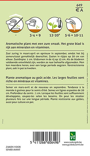 ARBORIX - Oseille De Belleville - Ca. 3 gr (Livraison Gratuite) - large