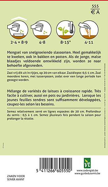 ARBORIX - Laitue à Couper Maxi Mix - Ca. 4 gr (Livraison Gratuite) - large
