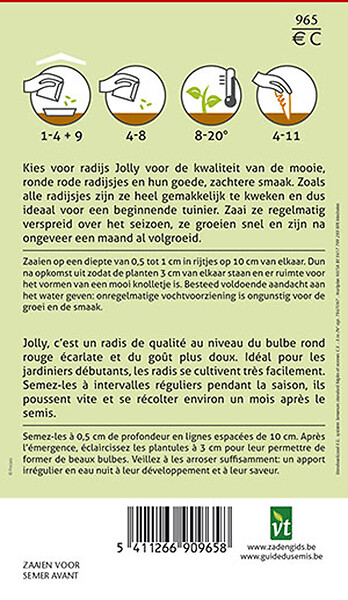ARBORIX - Radis Jolly - Ca. 8 gr (Livraison Gratuite) - large