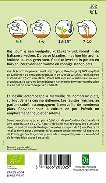 ARBORIX - Bio Basilic Aton - Ca. 0,75 gr (Livraison Gratuite) - large