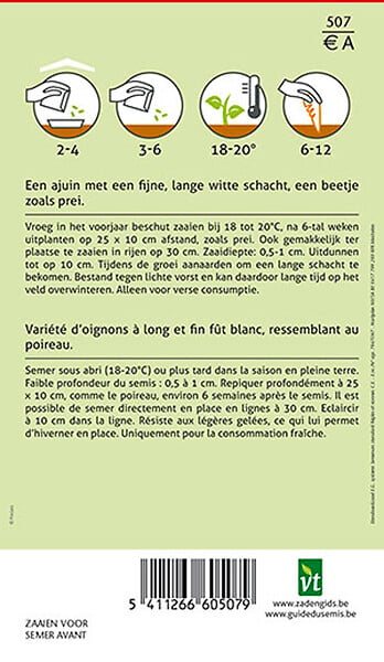 ARBORIX - Oignon à Tige De Poireau Ishikura Long White - Ca. 3 gr (Livraison Gratuite) - large