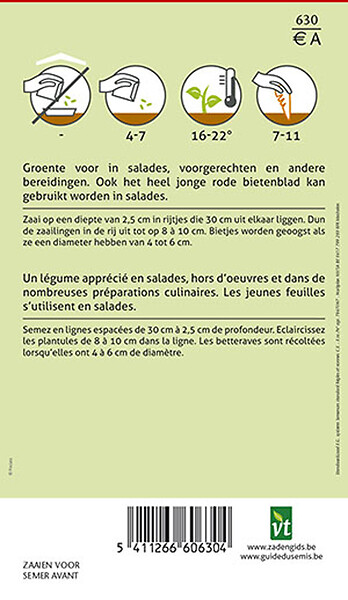 ARBORIX - Betterave Rouge Plate D'Égypte - Ca. 5 gr (Livraison Gratuite) - large