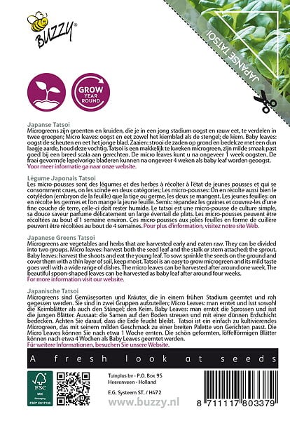 ARBORIX - Buzzy Microgreens Légume japonais Tatsoi Semences - Ca. 1 gr (Livraison Gratuite) - large