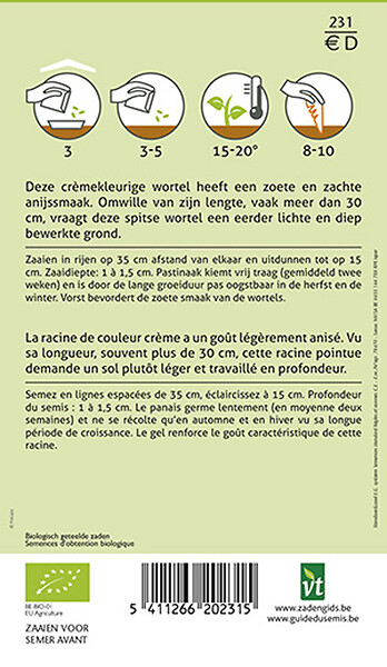 ARBORIX - Bio Panais Tender And True - Ca. 2 gr (Livraison Gratuite) - large