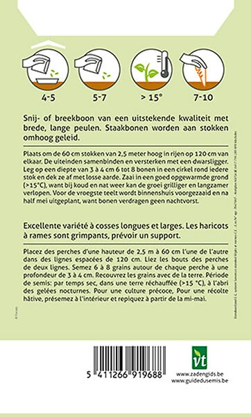 ARBORIX - Haricots à Couper à Rames Helda - Ca. 50 gr (Livraison Gratuite) - large