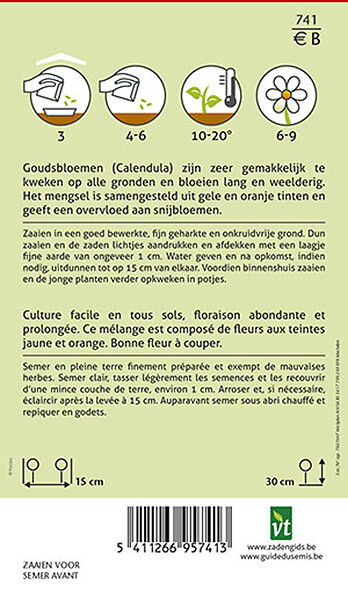 ARBORIX - Souci Calendula Fiesta Gitana - Ca. 1,25 gr (Livraison Gratuite) - large
