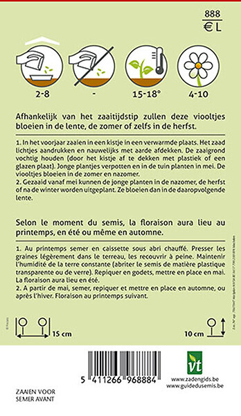 ARBORIX - Pensée Miniature Fun Eyes - Ca. 0,2 gr (Livraison Gratuite) - large
