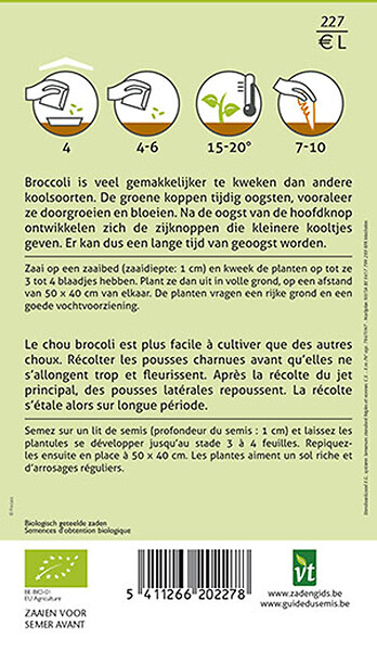 ARBORIX - Bio Brocoli Vert Calabrese - Ca. 0,3 gr (Livraison Gratuite) - large