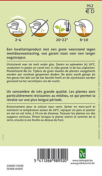ARBORIX - Concombre Louisa F1 Hybride - Ca. 5 graines (Livraison Gratuite) - large