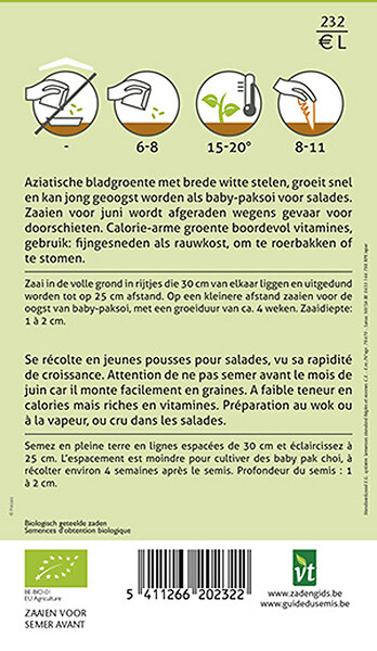 ARBORIX - Bio Pak Choi Taisai - Ca. 1 gr (Livraison Gratuite) - large