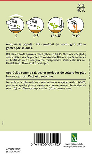 ARBORIX - Chicorée Scarole No 5 - Ca. 2 gr (Livraison Gratuite) - large