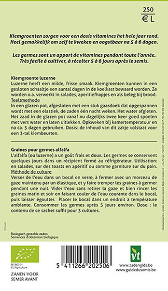 ARBORIX - Graines Pour Germes Alfalfa - Ca. 16 gr (Livraison Gratuite) - large