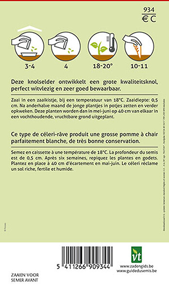 ARBORIX - Céleri-Rave Cobra - Ca. 1 gr (Livraison Gratuite) - large