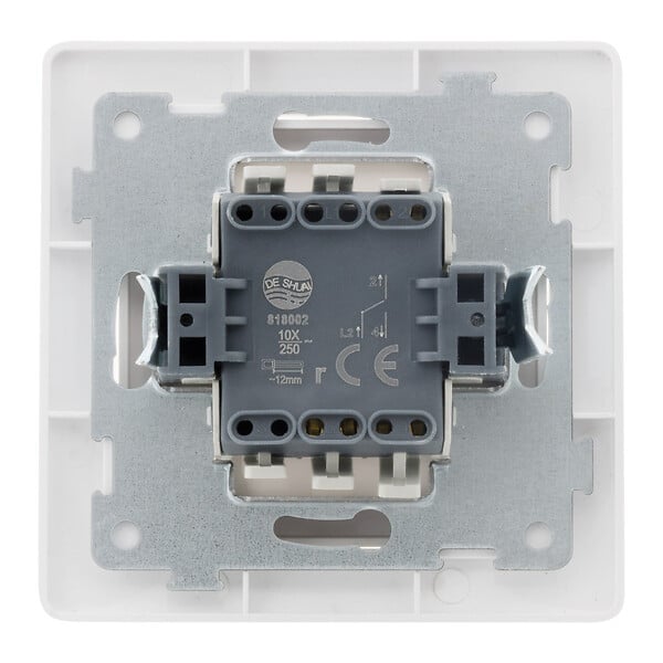ZENITECH - Bouton poussoir à voyant 10A - Blanc - Orys - Zenitech - large