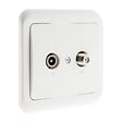ZENITECH - Prise TV radio encastrée IP20 - Blanc - Zenitech - vignette