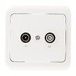 ZENITECH - Prise TV radio encastrée IP20 - Blanc - Zenitech - vignette