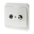 ZENITECH - Prise TV radio encastrée IP20 - Blanc - Zenitech - vignette