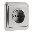 ZENITECH - Prise encastrée Schuko 16A - chrome - Antaria - Zenitech - vignette