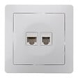 ZENITECH - Prise téléphone RJ11+RJ45 encastrable - Blanc - Orys - Zenitech - vignette