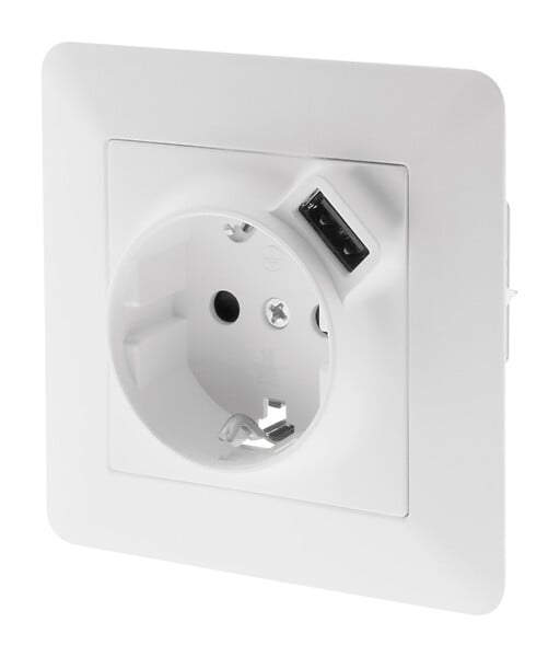 ZENITECH - Prise Schuko Asfora + USB - Zenitech - large