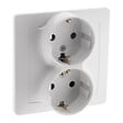 ZENITECH - Double prise encastrée Schuko - Blanc - Orys - Zenitech - vignette