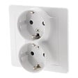 ZENITECH - Double prise encastrée Schuko - Blanc - Orys - Zenitech - vignette