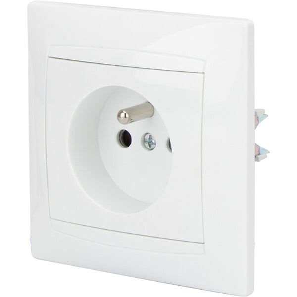 ZENITECH - Prise 2P+T encastrée Zyna - Blanc - Zenitech - large