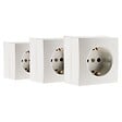ZENITECH - Lot de 3 prises Schuko saillie 16A Bel'Vue - Blanc - Zenitech - vignette