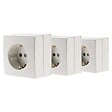 ZENITECH - Lot de 3 prises Schuko saillie 16A Bel'Vue - Blanc - Zenitech - vignette