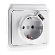 ZENITECH - Prise encastrée Schuko 16A + USB A - Gris - Antaria - Zenitech - vignette