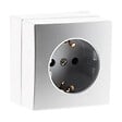 ZENITECH - Prise Schuko saillie 16A Bel'Vue - Argent - Zenitech - vignette