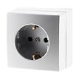 ZENITECH - Prise Schuko saillie 16A Bel'Vue - Argent - Zenitech - vignette