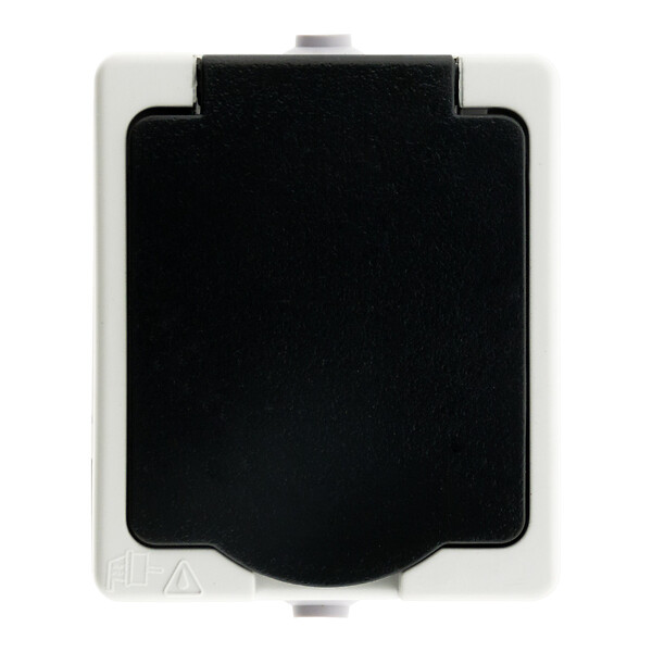 ZENITECH - Prise Aquae étanche en saillie 16A 2P+T IP54 - Blanc et Noir - Zenitech - large