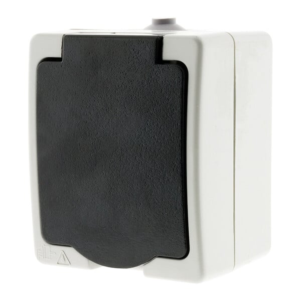 ZENITECH - Prise Aquae étanche en saillie 16A 2P+T IP54 - Blanc et Noir - Zenitech - large