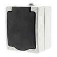 ZENITECH - Prise Aquae étanche en saillie 16A 2P+T IP54 - Blanc et Noir - Zenitech - vignette