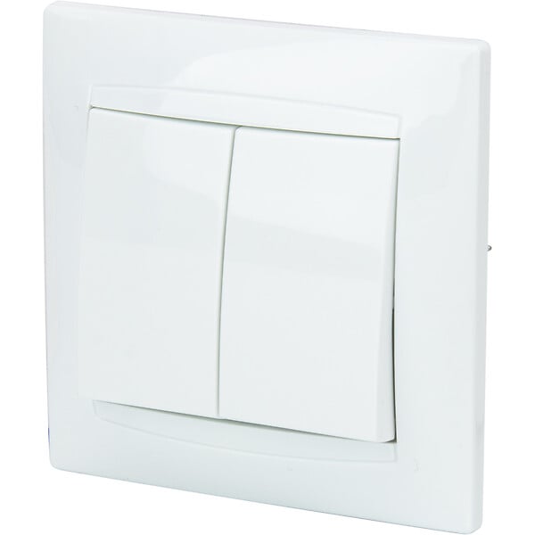 ZENITECH - Double va et vient encastré Zyna - Blanc - Zenitech - large