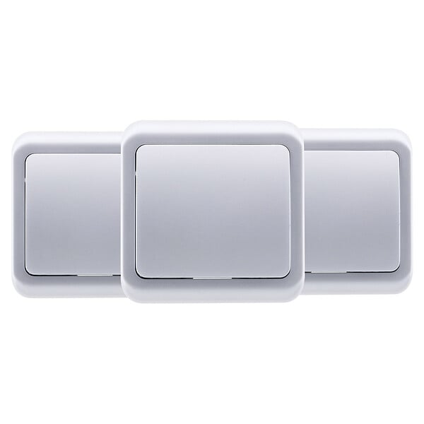 ZENITECH - Lot de 3 interrupteurs simples 10A - chrome - Zenitech - large