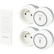 ZENITECH - Pack de 2 prises 2300W + télécommande - Blanc - Bolea - Zenitech - vignette
