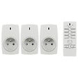 OTIO - Lot de 3 prises sans fil + télécommande 16 canaux - Otio - vignette