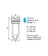 APIC - Filtre tête laiton F67 2 6,5 m2/h Apic - vignette